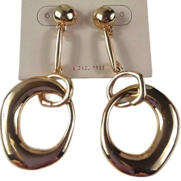 14th & Union Rose Gold Circle Dangle Earrings - Picture 1 of 4